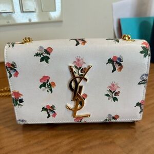 Saint Laurent monogram prairie flower small crossbody bag